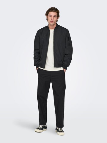 Only & Sons Loosefit Hose 'Sinus' in Schwarz