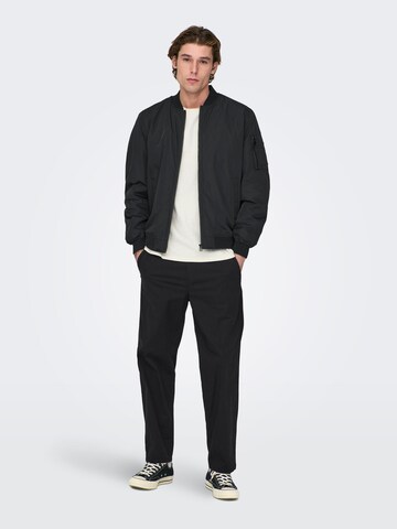 Only & Sons Loose fit Trousers 'Sinus' in Black