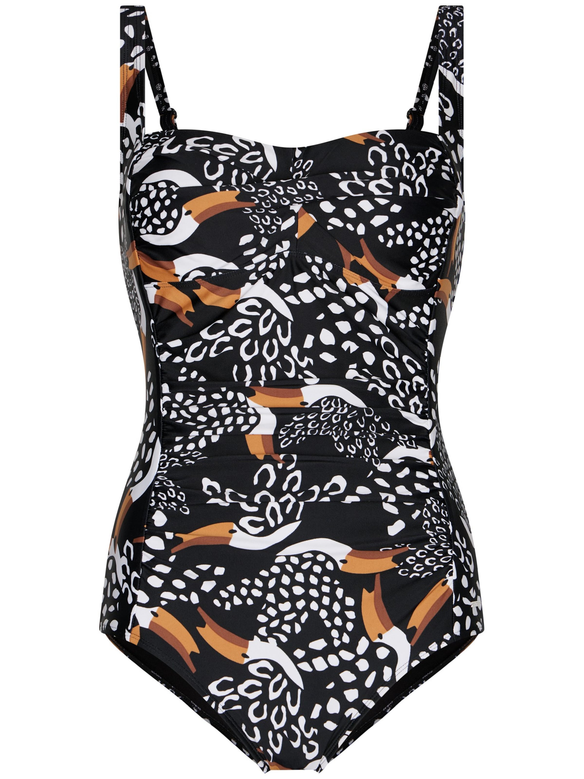 Pastunette Bandeau Shaping-badpak in Zwart: voorkant