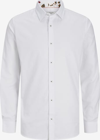 Chemise 'Nordic Flores' JACK & JONES en blanc : devant