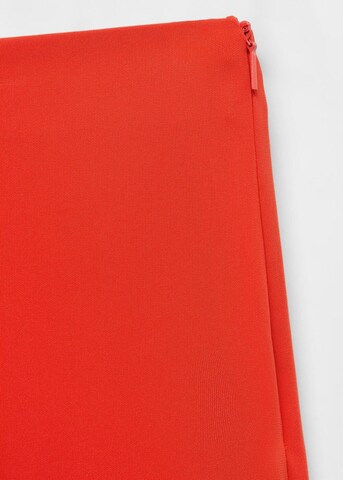 MANGO Flared Pleated Pants 'iguana' in Red