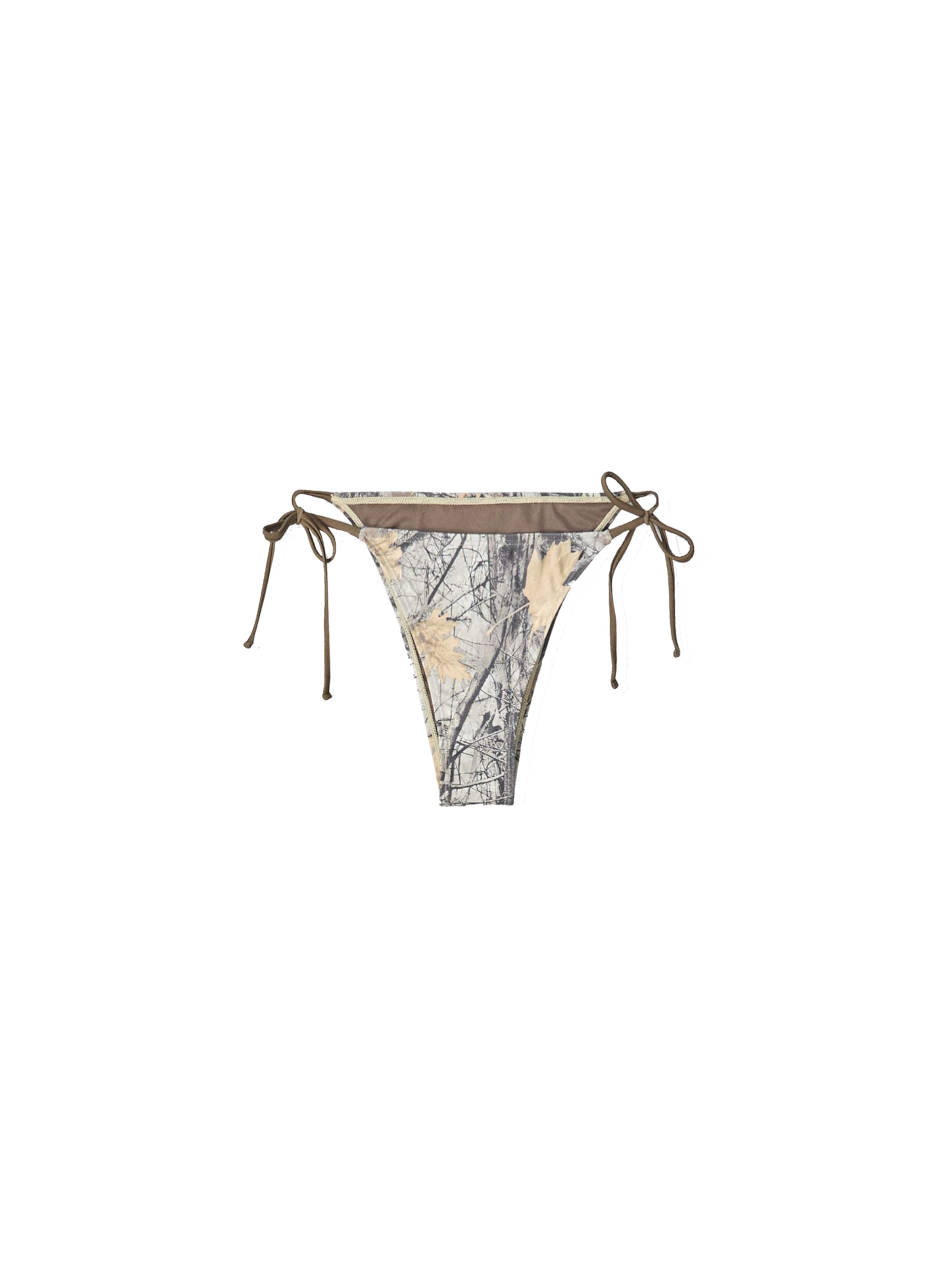 Bershka Bas de bikini en beige / marron / gris, Vue avec produit