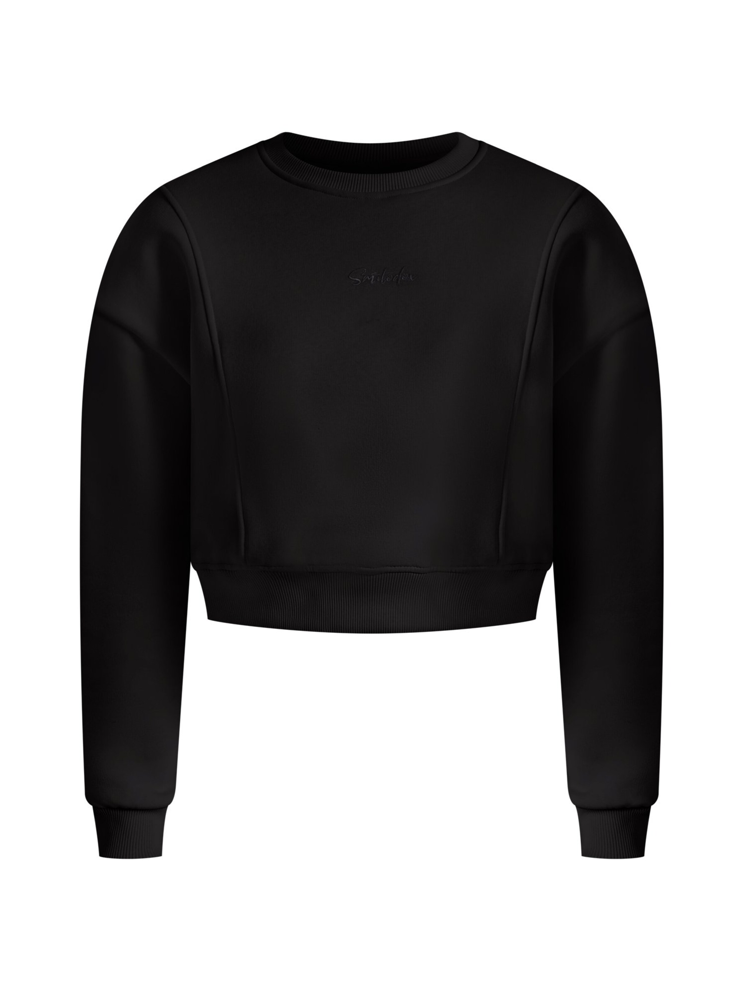 Smilodox Sweatshirt 'Siana' in Zwart: voorkant