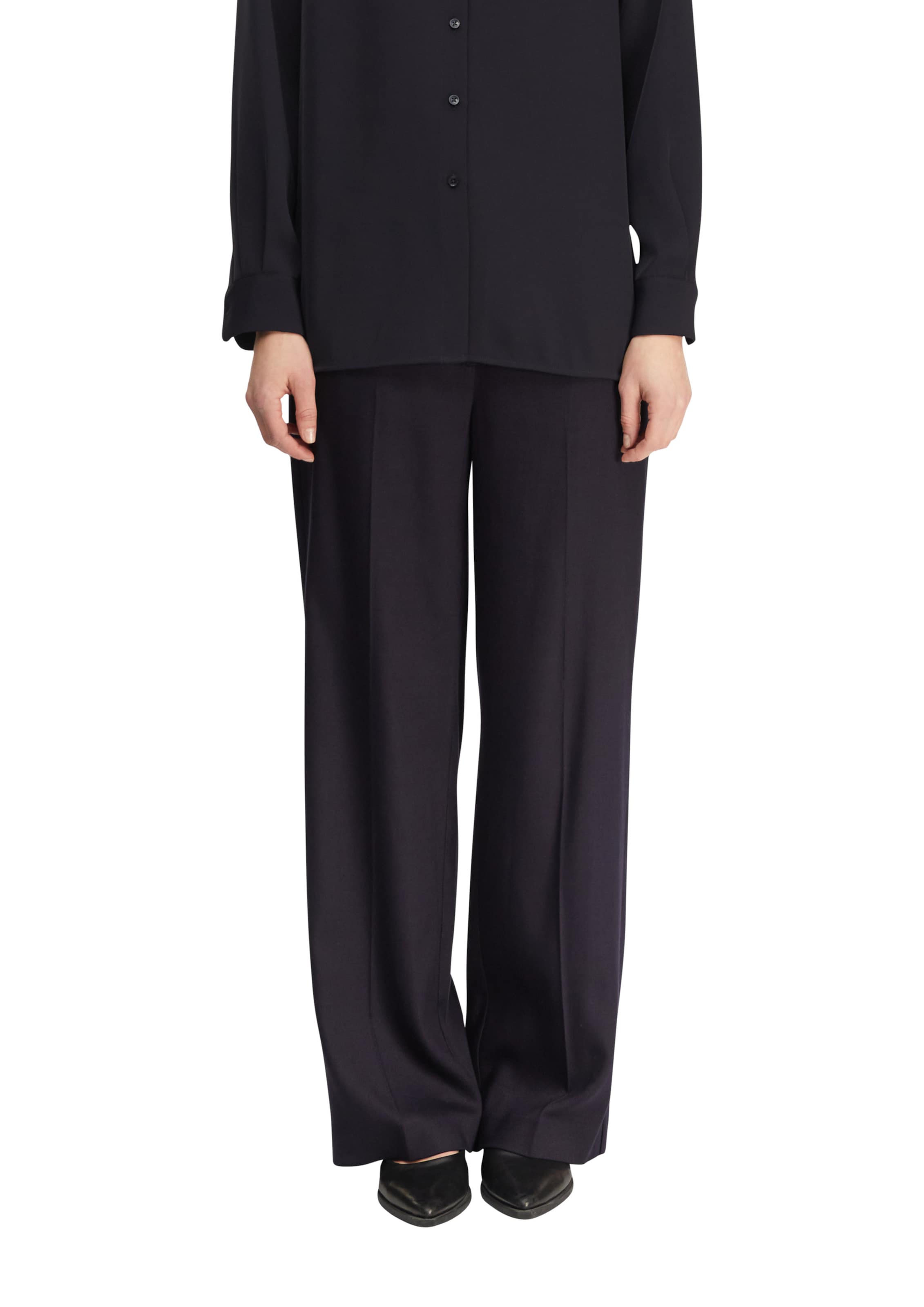 COMMA Wide Leg Hose in Blau