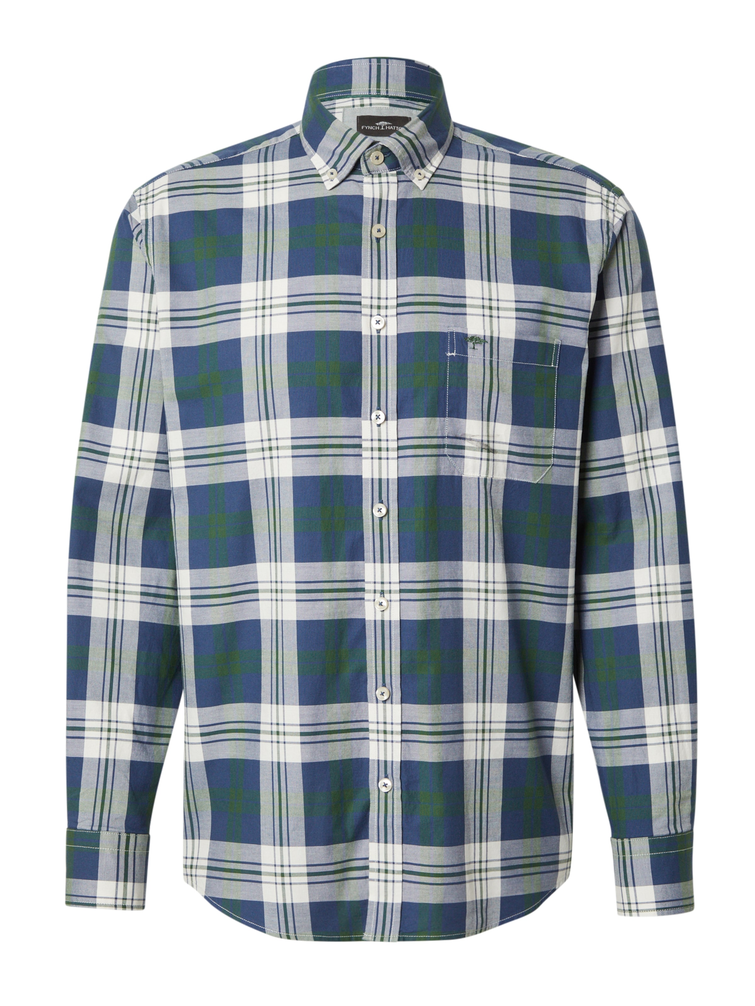 FYNCH-HATTON Regular fit Button Up Shirt in Green: front