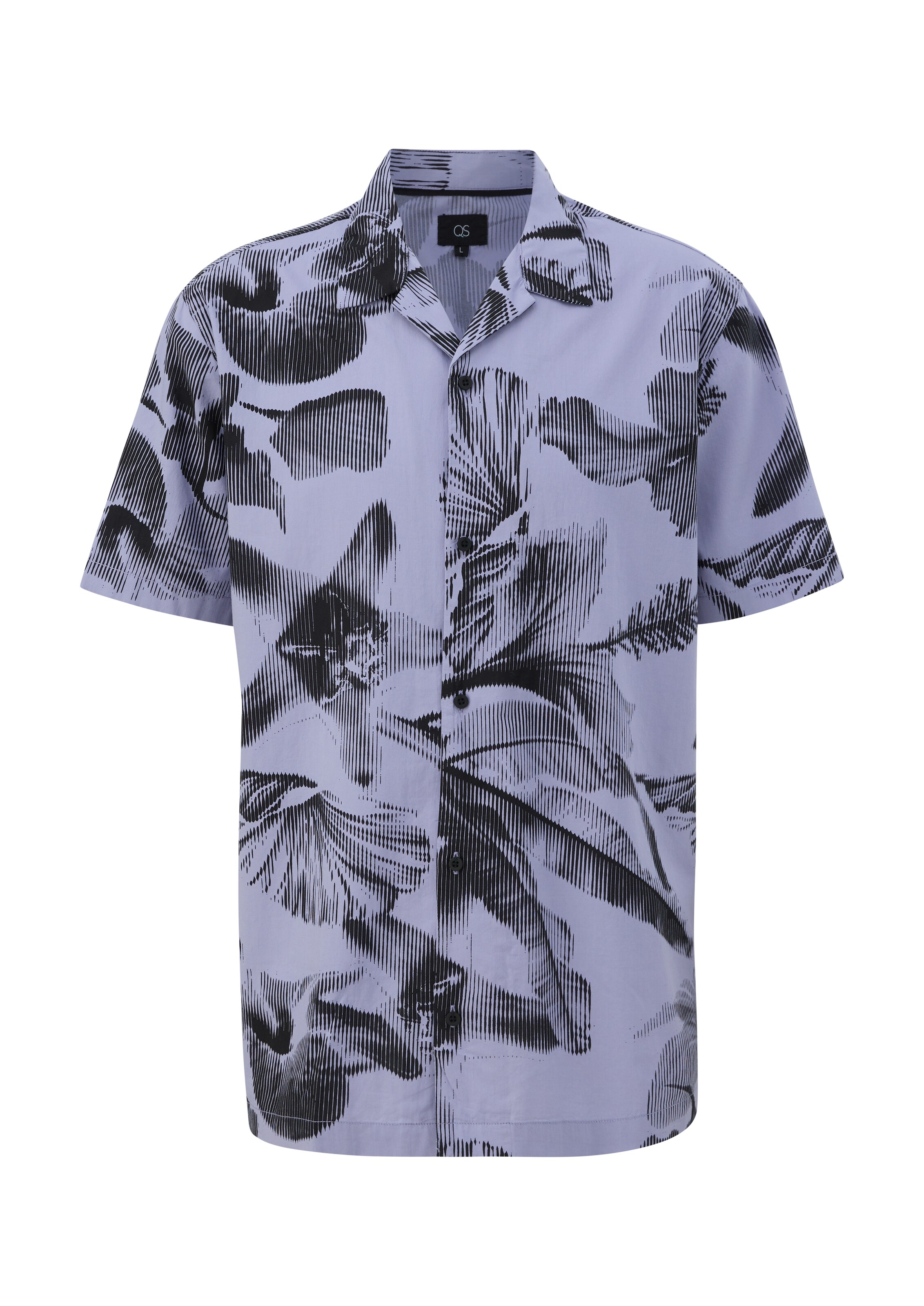 QS Regular Fit Hemd in Lila: Vorderseite