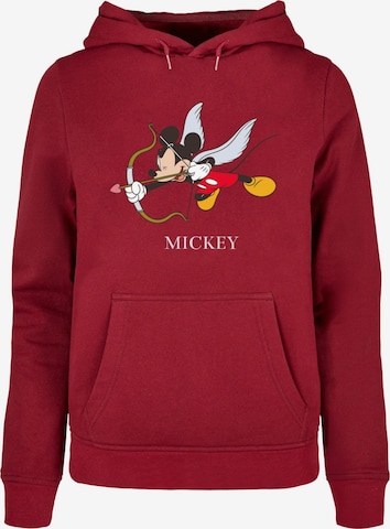ABSOLUTE CULT Sweatshirt 'Mickey Mouse - Love Cherub' in Rood: voorkant