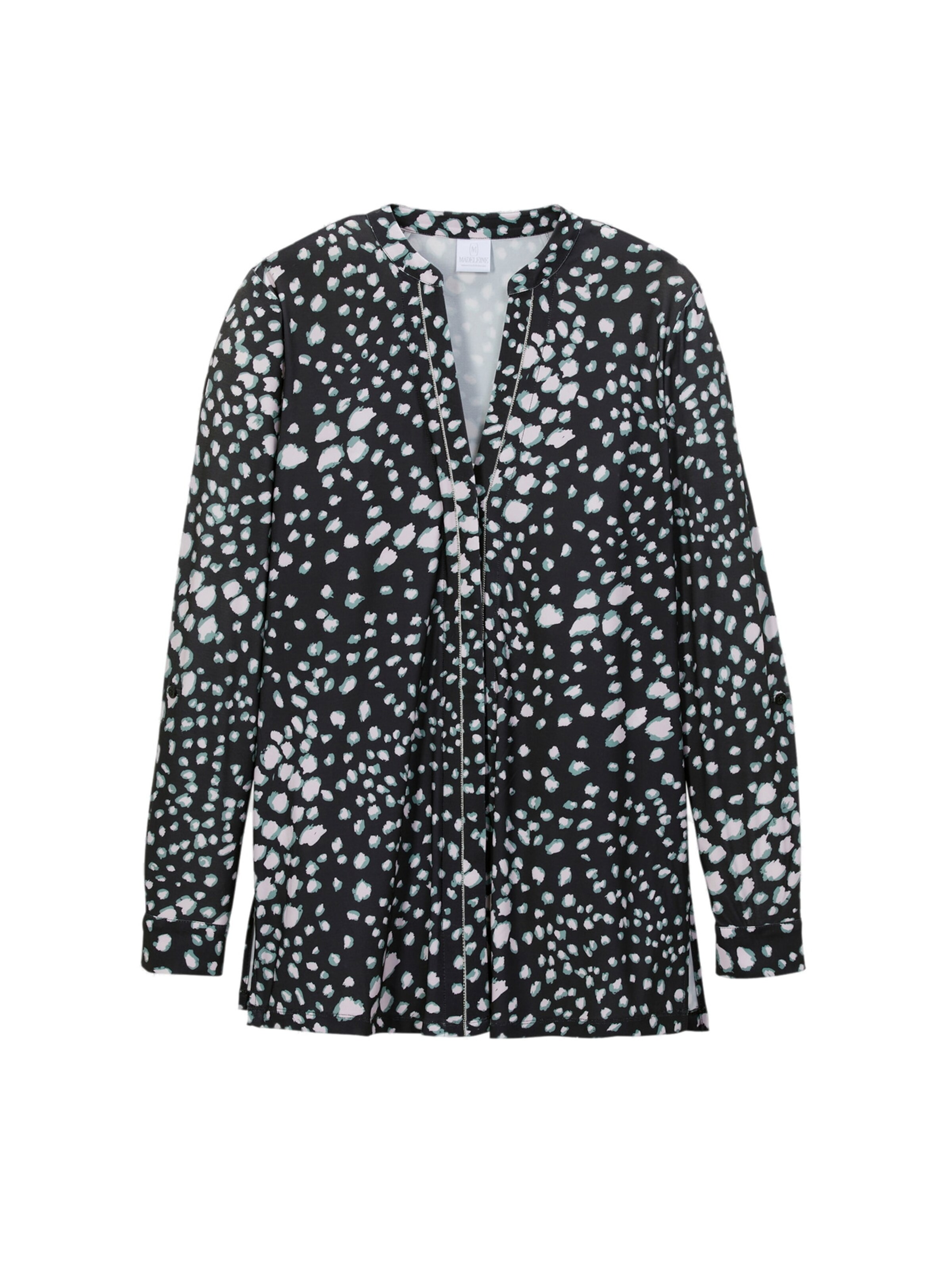 Chemisier MADELEINE en noir : devant