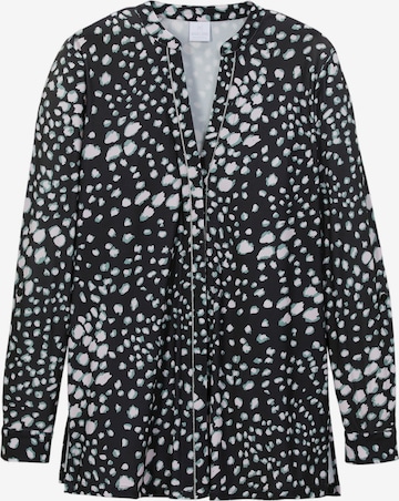 Chemisier MADELEINE en noir : devant