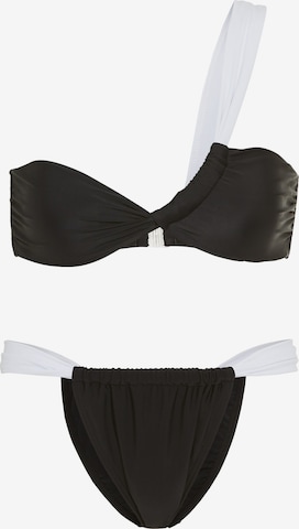juoda LSCN by LASCANA Bandeau Bikinis: priekis