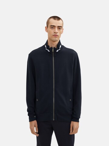 TOM TAILOR Zip-Up Hoodie in Blue: front