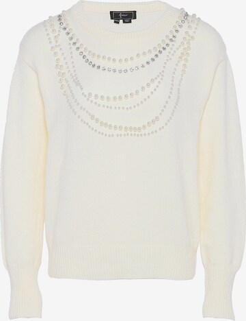 Pull-over faina en blanc : devant