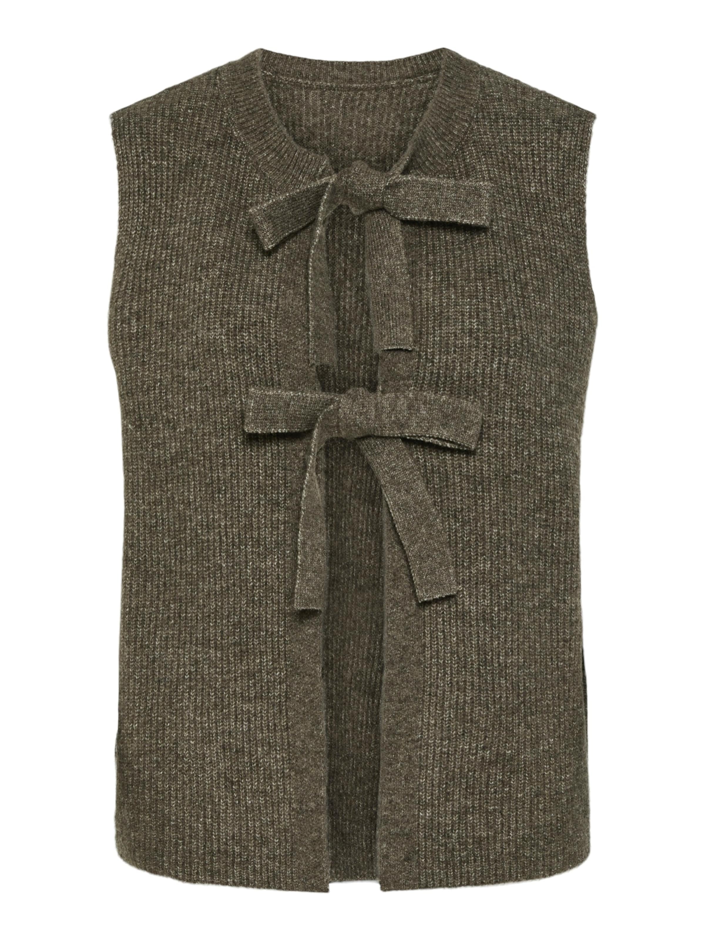 Cardigan &#x27;PCSilly&#x27; PIECES en marron : devant