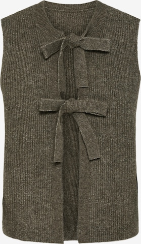 Cardigan 'PCSilly' PIECES en marron : devant