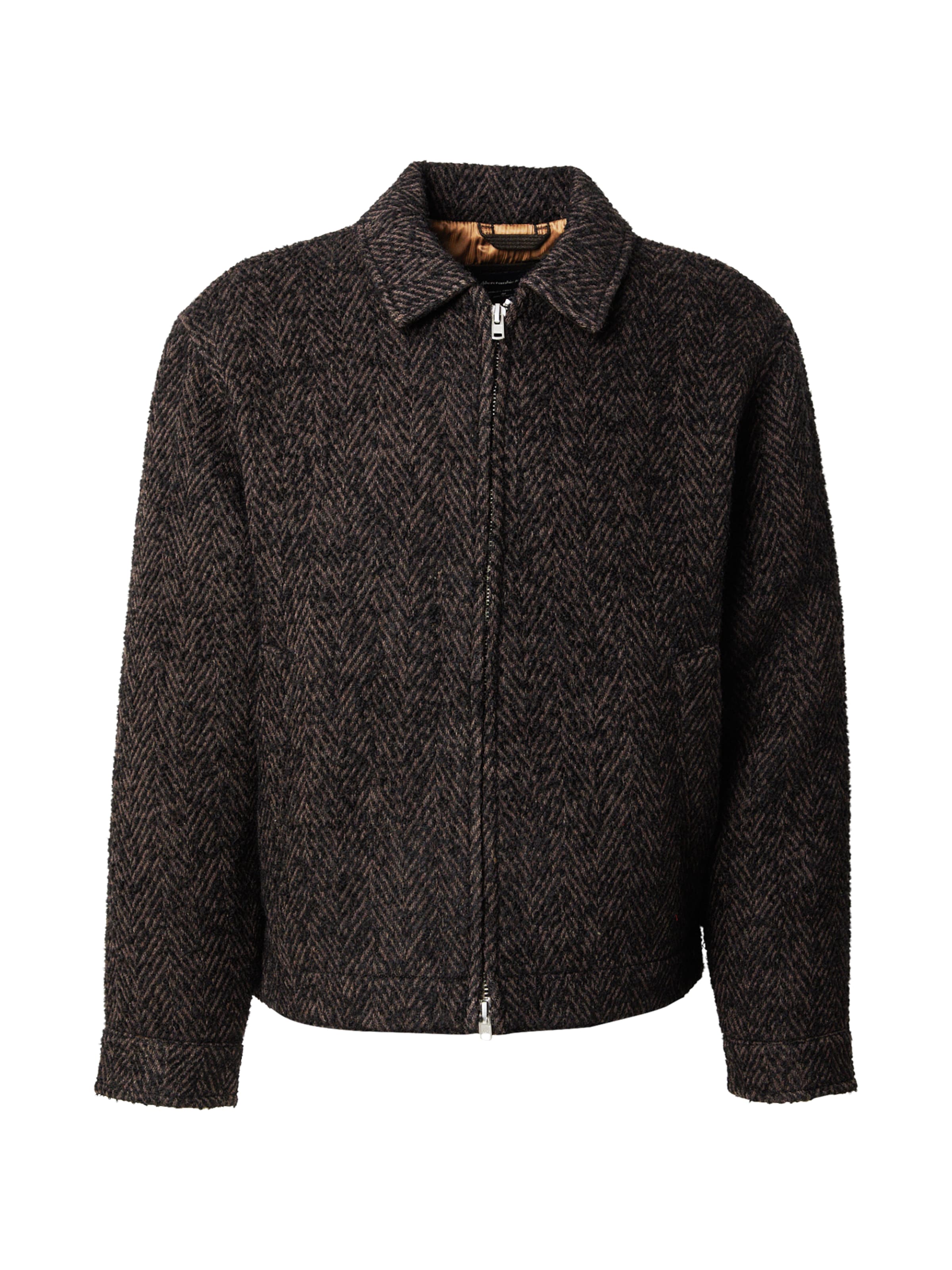 Abercrombie & Fitch Tussenjas in Bruin: voorkant