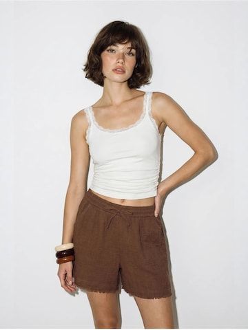 Wide leg Pantaloni 'Shorts' di Bianco Lucci in marrone