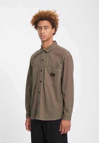 Volcom Comfort Fit Hemd 'Levelstone' in Braun