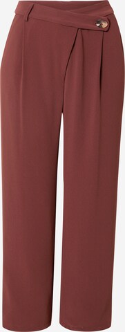 Loosefit Pantalon à pince ABOUT YOU en marron : devant