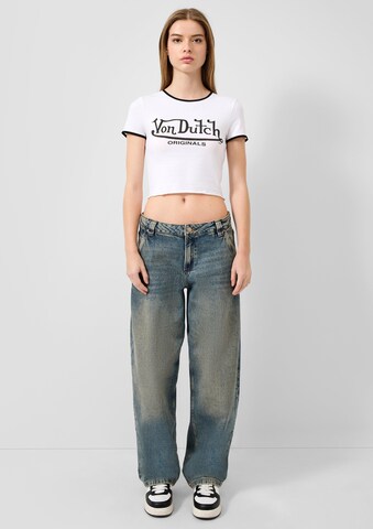 QS Baggy Jeans 'QS x Von Dutch' in Blauw: voorkant