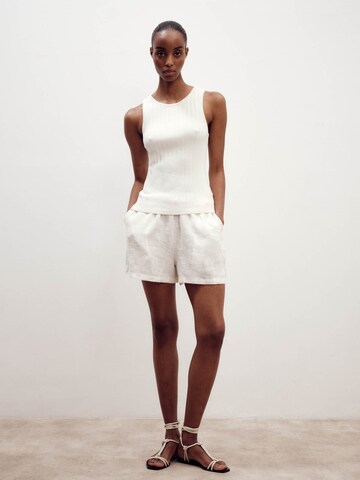 ABOUT YOU x Marie von Behrens Knitted Top 'Anna' in White