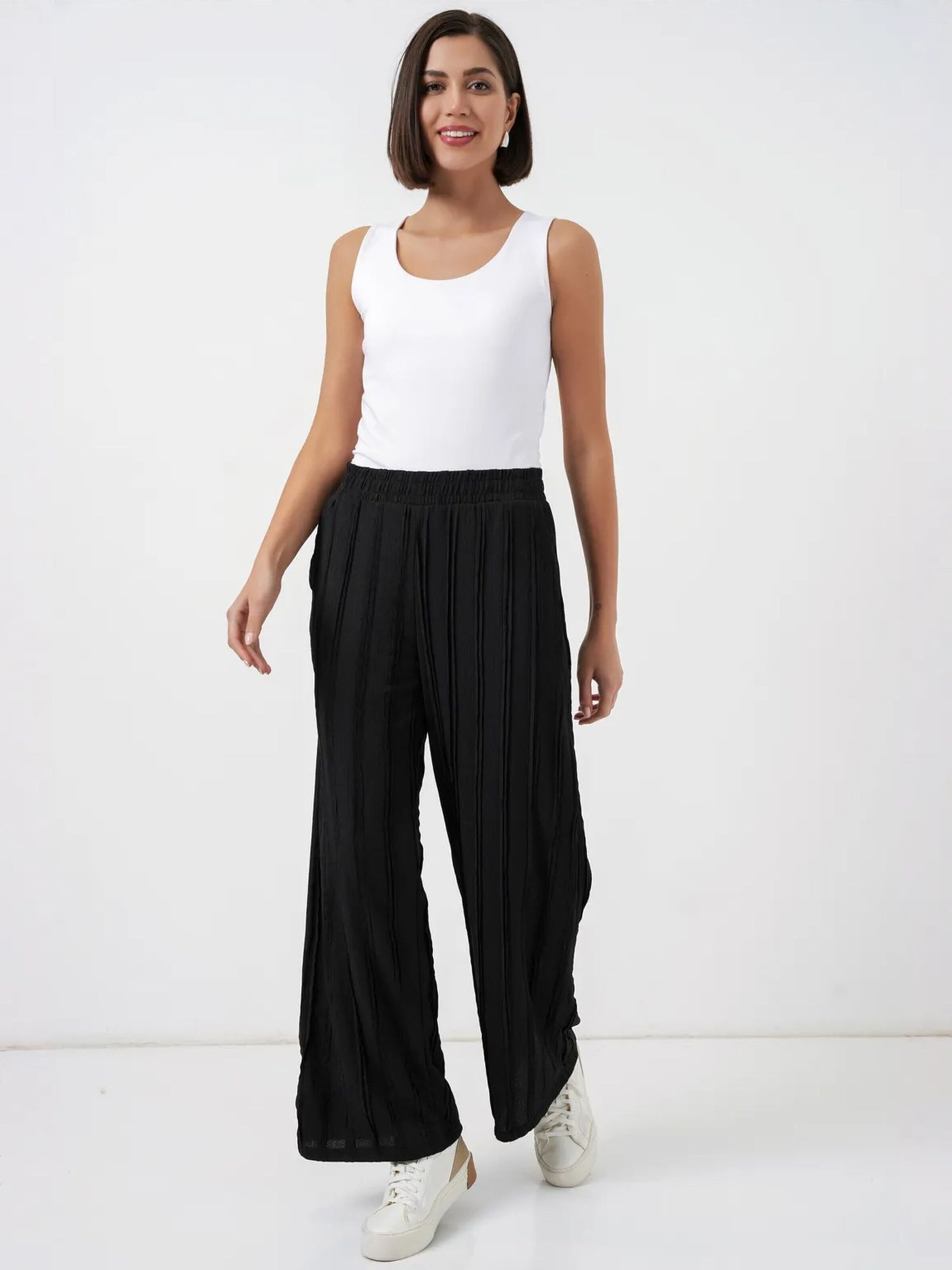 Wide Leg Pantalon Bigdart en noir
