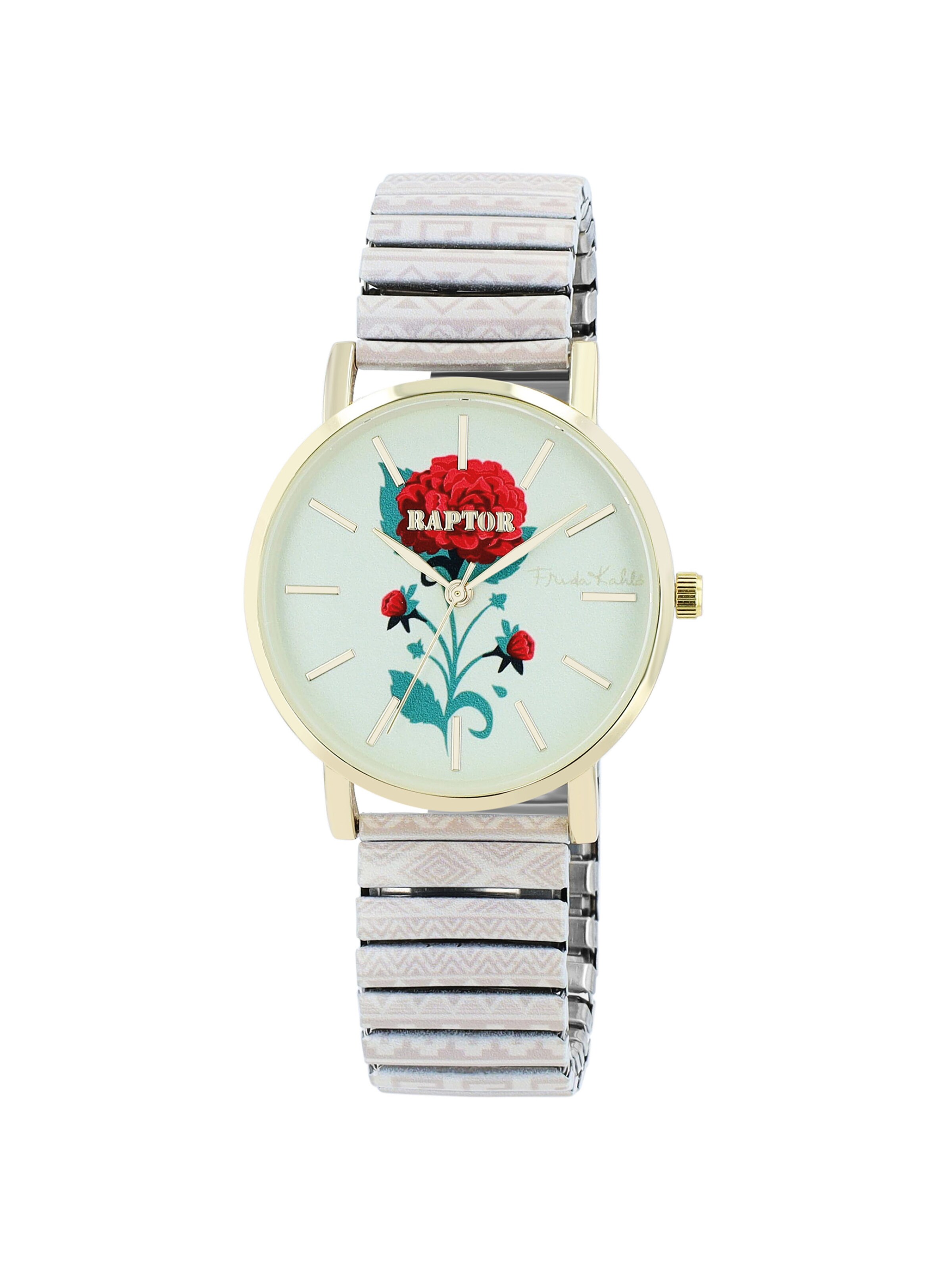 Raptor Analoguhr 'Kahlo Edition'‌ in Grau: Vorderseite