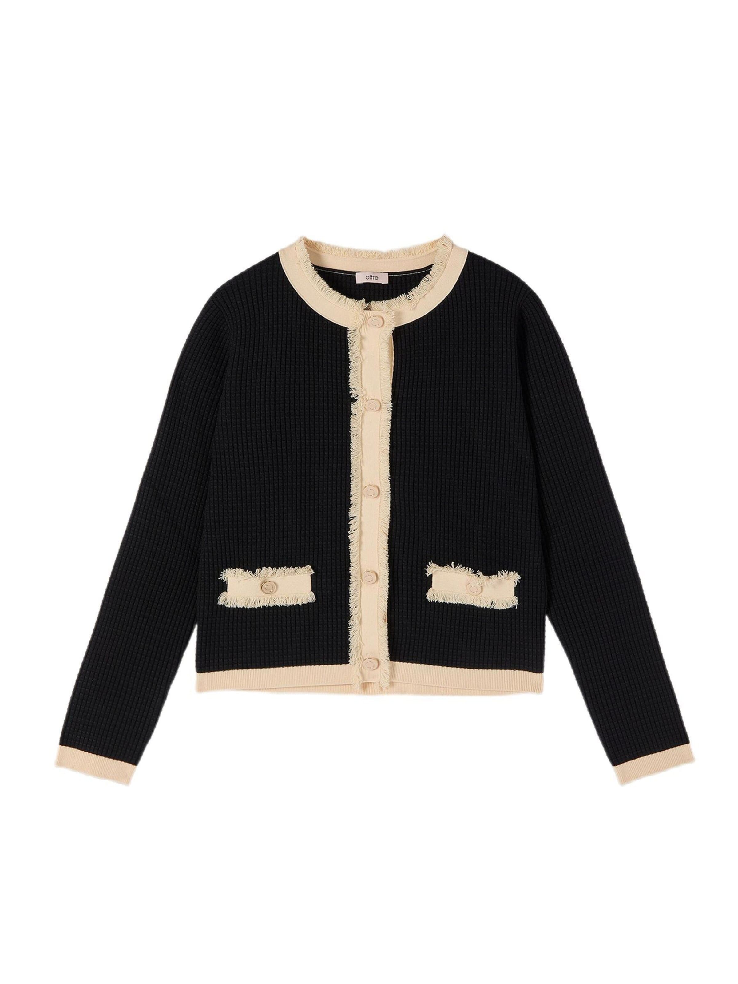 oltre Knit cardigan in Black: front
