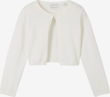 TOM TAILOR Knit cardigan in White: front