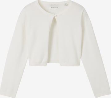 TOM TAILOR Knit Cardigan in White: front