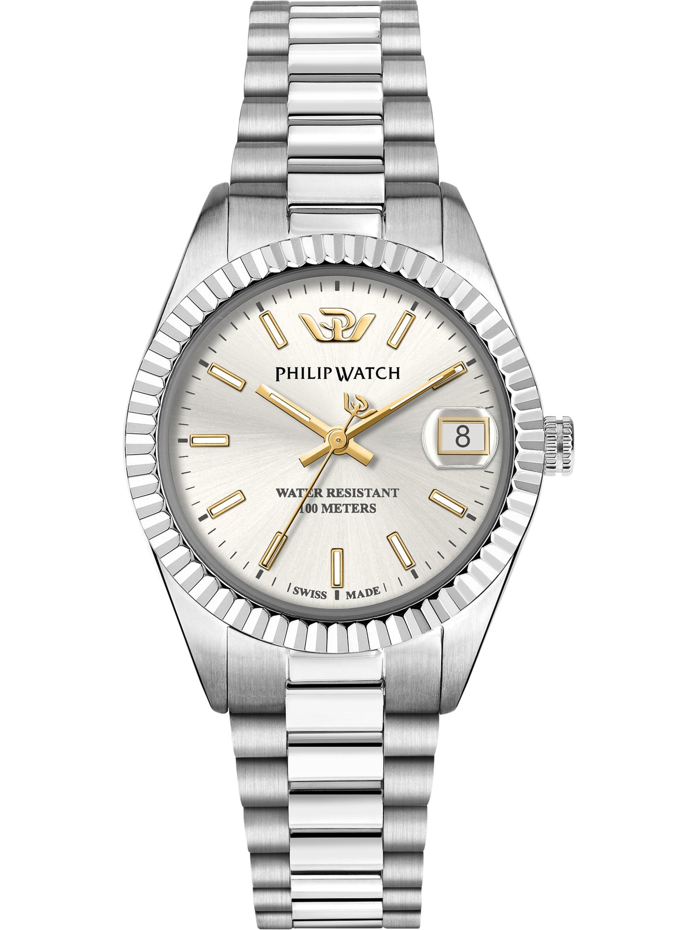 Philip Watch Analoguhr in Silber: Vorderseite