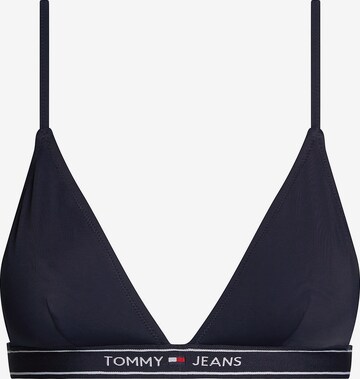 Tommy Jeans Triangle Bikini Top in Blue: front