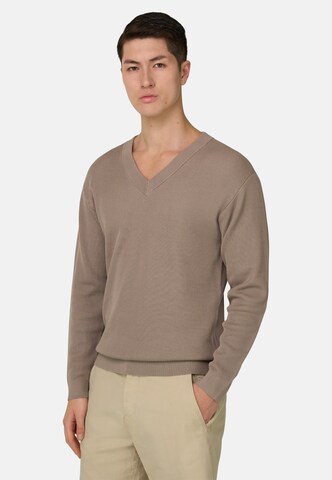 Pull-over Boggi Milano en beige : devant