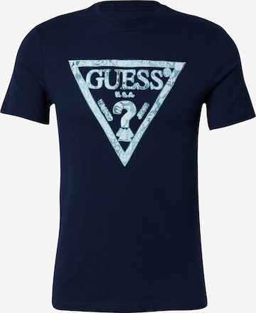 GUESS Shirt in Blauw: voorkant
