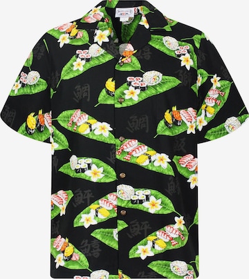 Pacific Legend Regular fit Button Up Shirt 'Sushi' in Black: front