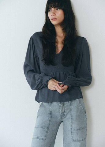 MANGO TEEN Bluse 'Becca' in Grau: Vorderseite