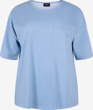 T-shirt 'Mcharline' Zizzi en bleu : devant