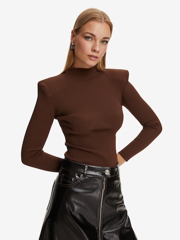 NOCTURNE Sweater in Brown: front