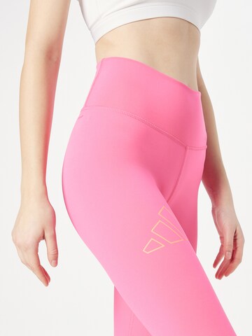 ADIDAS PERFORMANCE Skinny Sporthose 'Optime Hyperbright High-Rise' in Lila