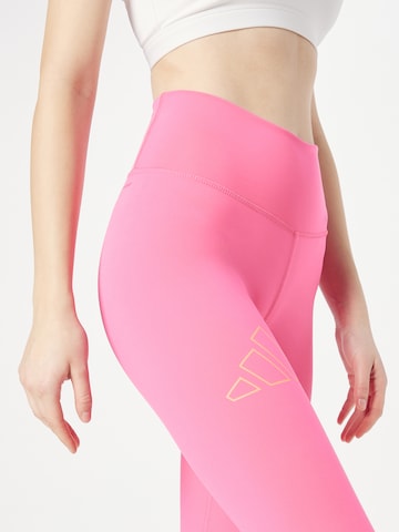 ADIDAS PERFORMANCE Skinny Παντελόνι φόρμας 'Optime Hyperbright High-Rise' σε λιλά