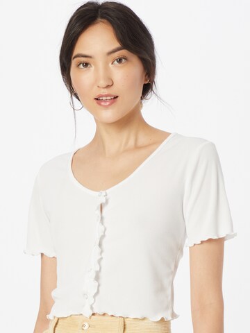 T-shirt 'BRIA' Femme Luxe en blanc : devant