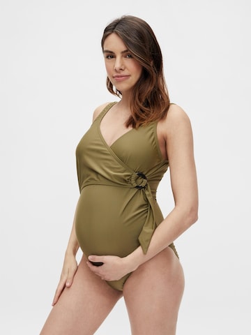 Maillot de bain 'New Amely' MAMALICIOUS en vert : devant