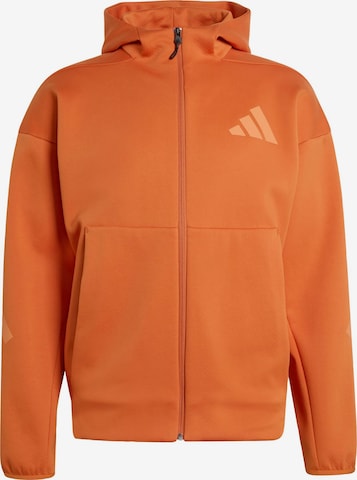 ADIDAS SPORTSWEAR Sweat jacket 'Z.N.E.' in Orange: front