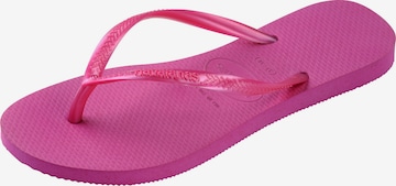 Chaussures ouvertes HAVAIANAS en rose : devant