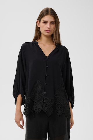 SOAKED IN LUXURY Bluse 'SLZinaida' i sort: forside