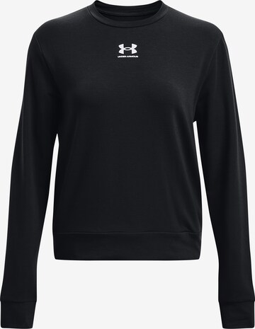 UNDER ARMOUR Athletic Sweatshirt 'Rival' in Black: front