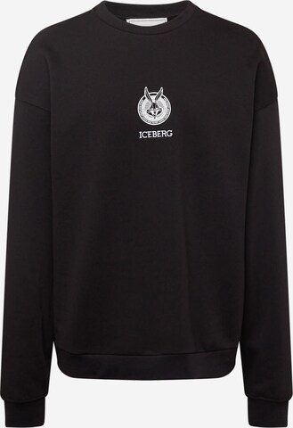 ICEBERG - Sudadera en negro: frente