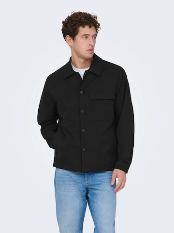 Only & Sons - Chaqueta de entretiempo 'ONSGERETH' en negro: frente