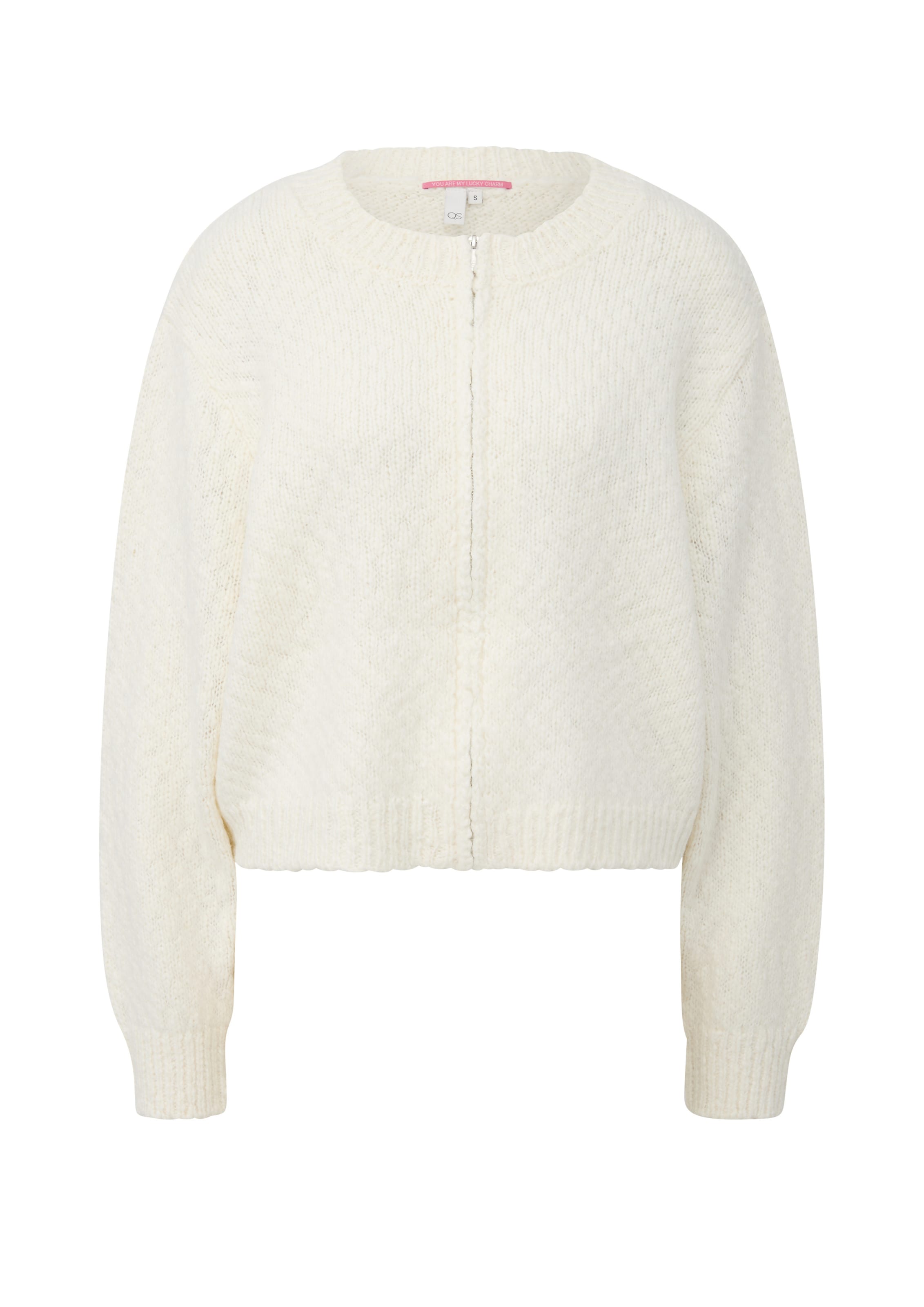 QS Strickjacke in Beige: Vorderseite
