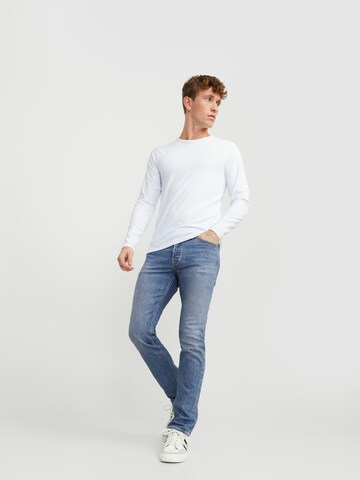 JACK & JONES Úzky strih Džínsy 'Tim' - Modrá