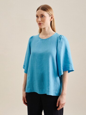 SEIDENSTICKER Blouse 'Schwarze Rose' in Blauw: voorkant